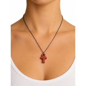 Red jasper ankh carving key of life necklace pendant eternal life Egyptian pink